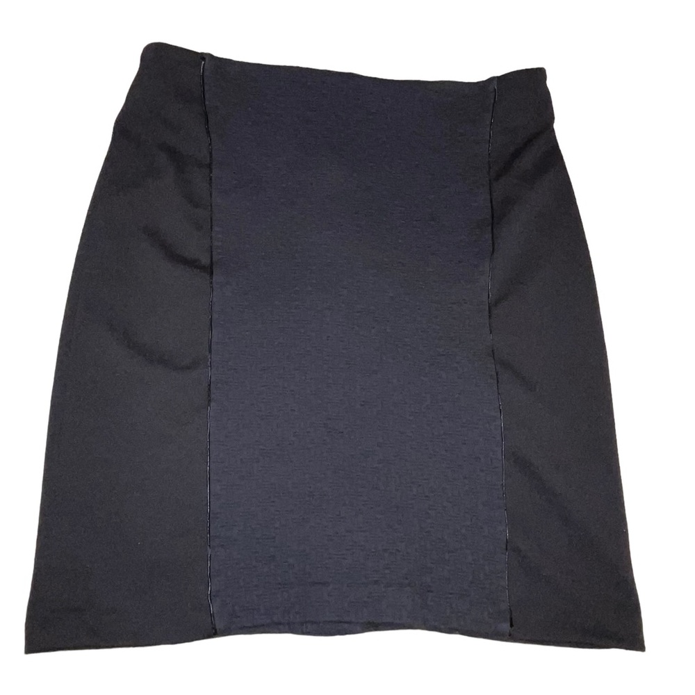 Laundry By Shelli Segal Black Textured Front Knit Pencil Skirt Mini Size: 8 EUC